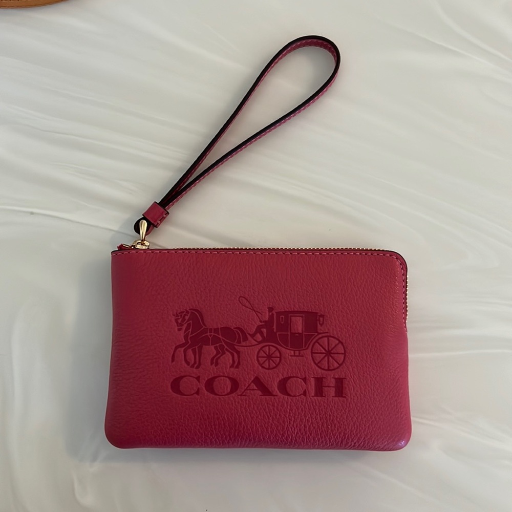 Leather coach purse